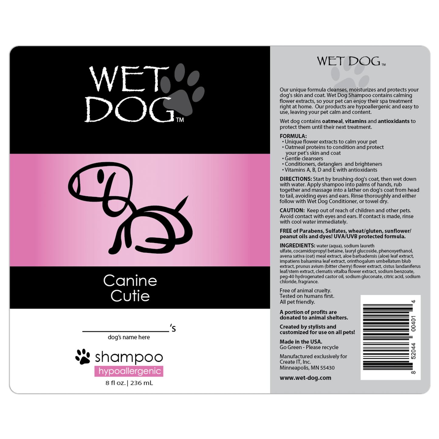 Wet Dog Canine Cutie Calming Shampoo for Dogs-3
