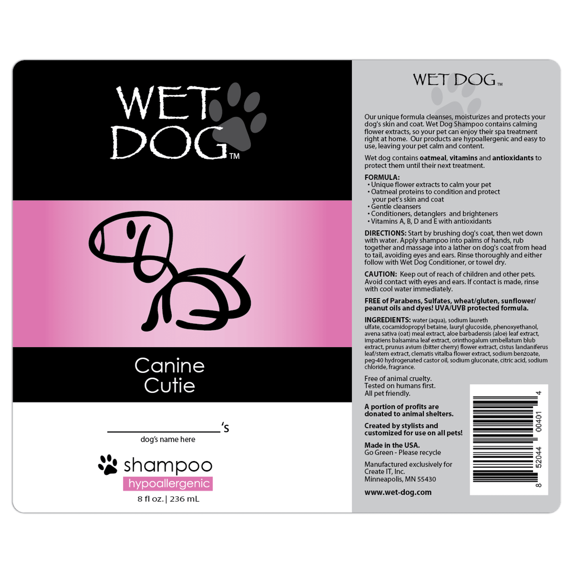Wet Dog Canine Cutie Calming Shampoo for Dogs-3